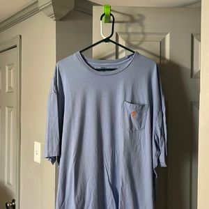 Blue pocketed polo shirt for men size tall 2x